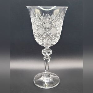 Vintage Diamonds & Stars American Brilliant Wine Glass